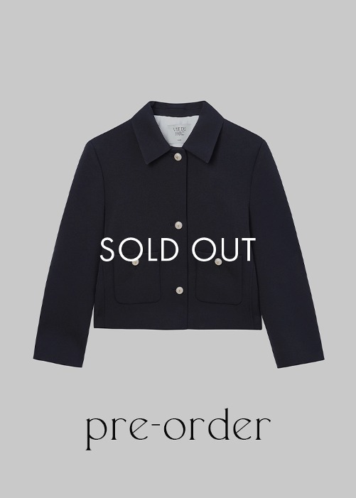 ■ Pre-Order ■ [VUE DU PARC] Signature Pearl Single Crop Jacket