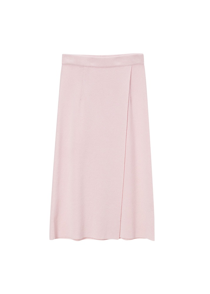 [HIMALAYAN CASHMERE] Light Pink Knitted Short Skirt