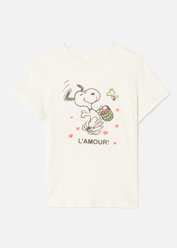 RE/DONE _ Classic Tee Lamour Snoopy