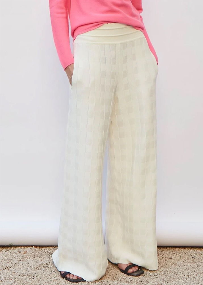 MOLLI _ Couture Knit Trousers In Large Wavy Knit