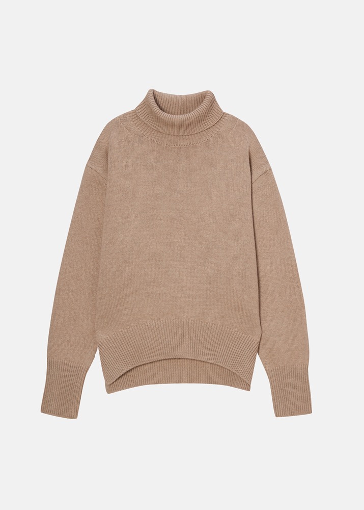 [VUE DU PARC] Turtleneck Sweater Beige
