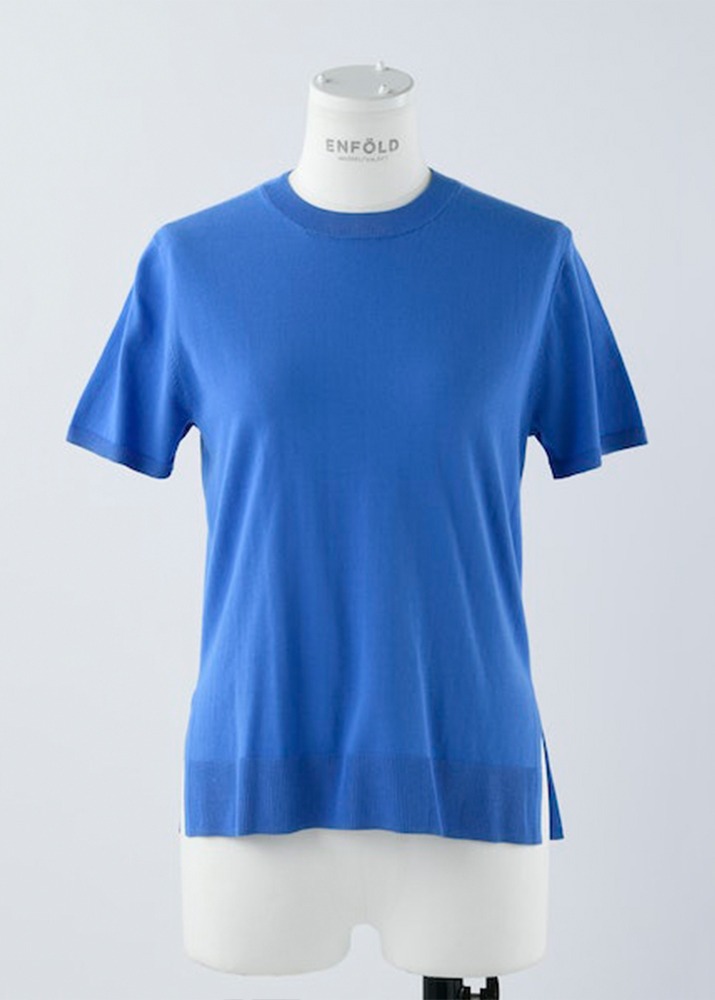 Knit T-shirt Blue