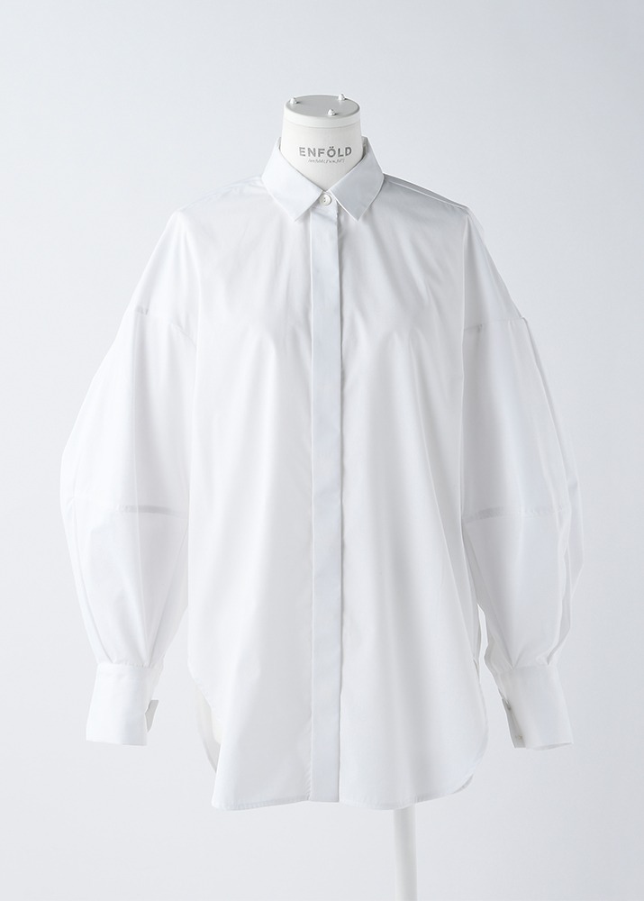 3D Sleeve Shirt Light White