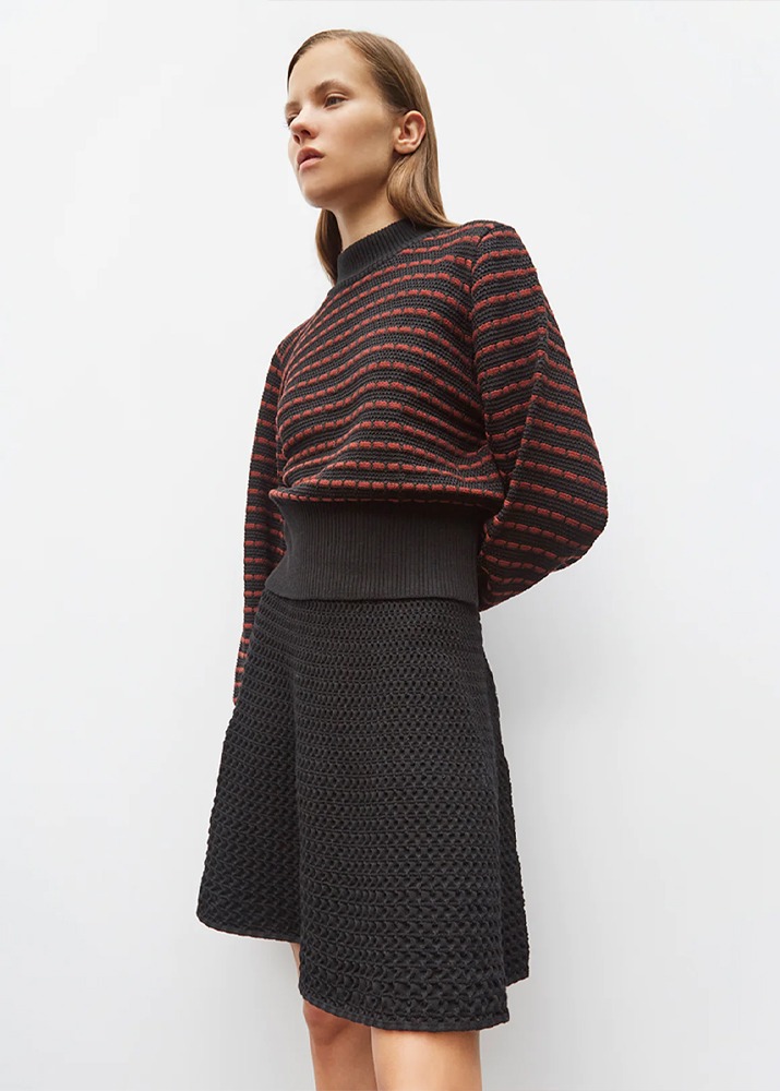 Molli _ Beaded Knit Short Skirt