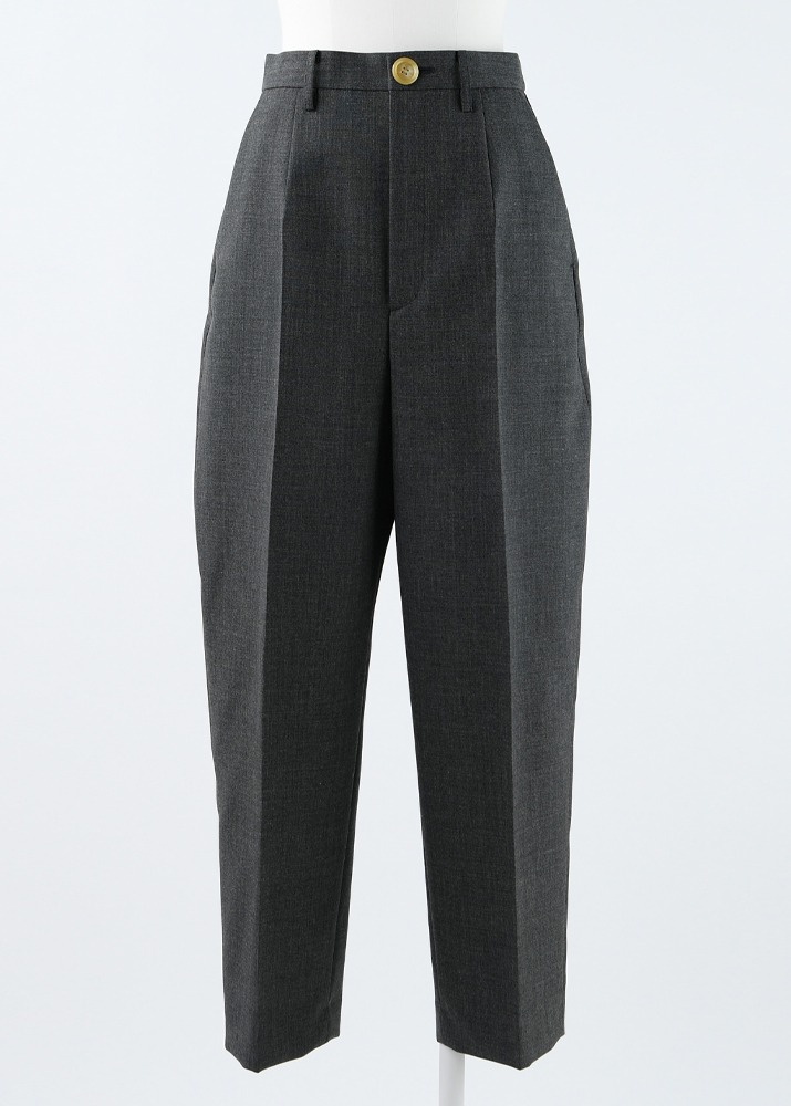 ENFOLD _ Cropped Tapered-Trousers Charcoal