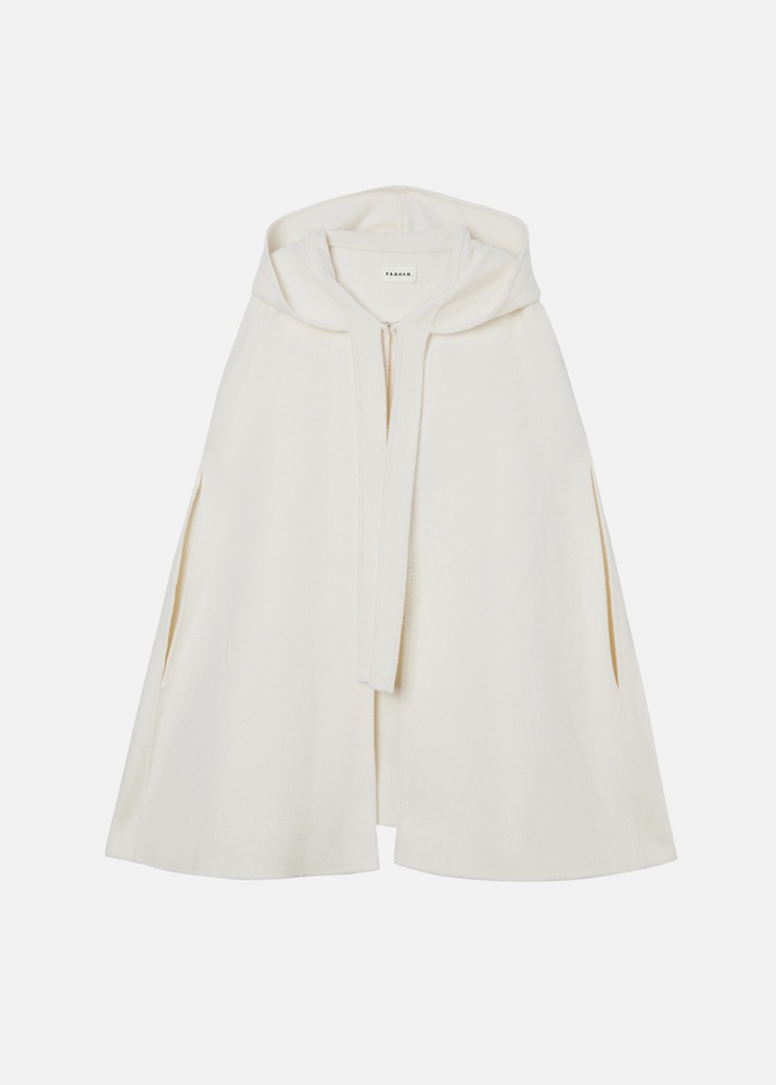 [P.A.R.O.S.H] Short Wool Mantle Cape Ivory