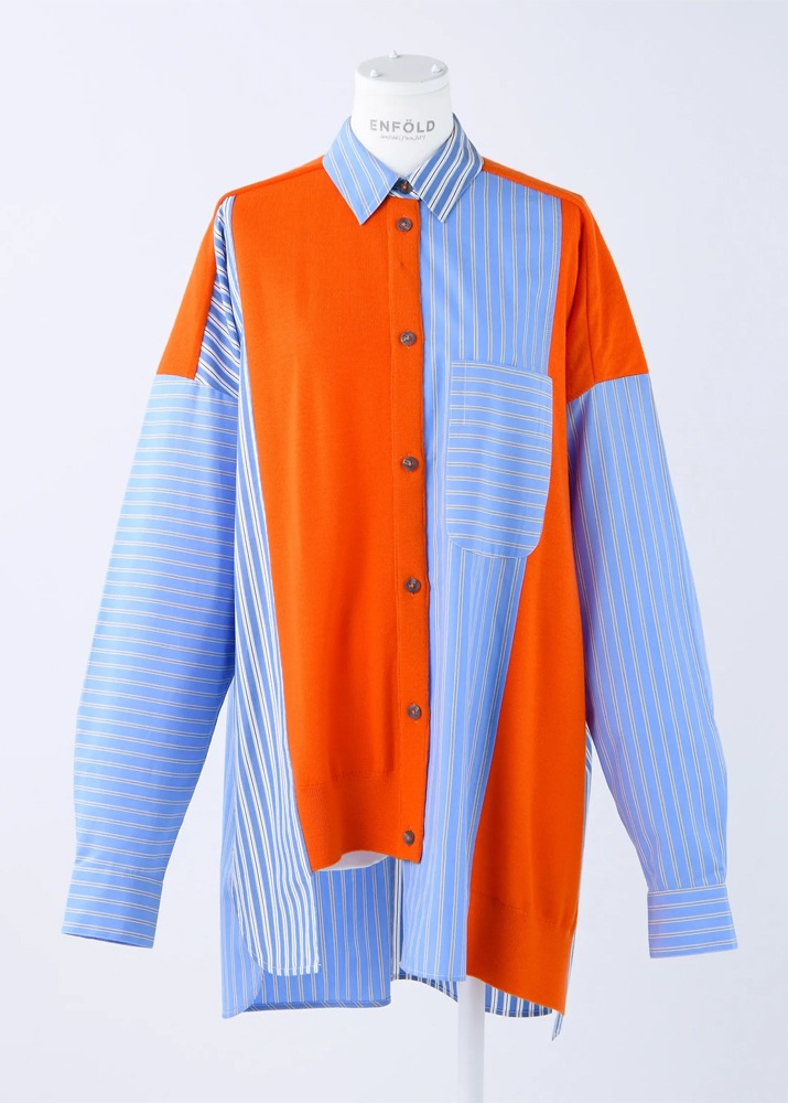 [ENFOLD] Knit Cardigan Shirt