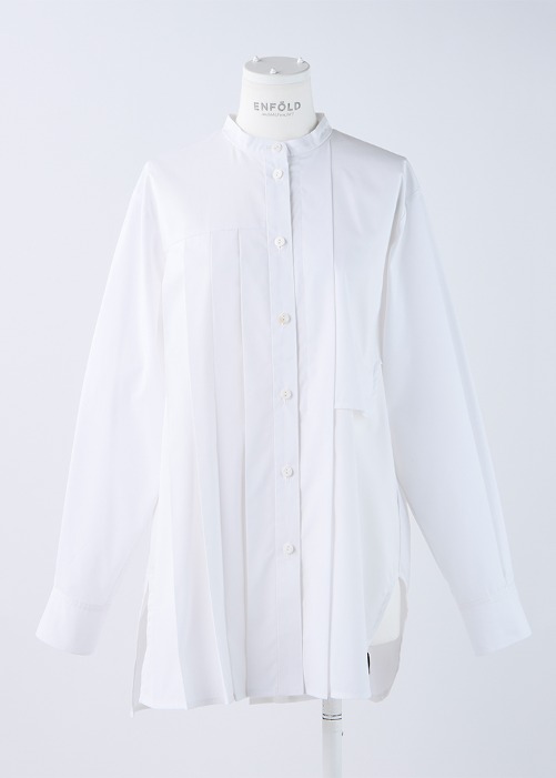 [ENFOLD] Asymmetry Shirt White