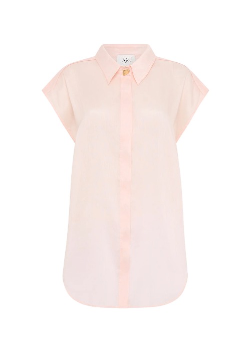 [AJE] Solana Oversized Shirt Light Pink