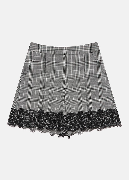 [VUE DU PARC] Checkerd Lace Shorts