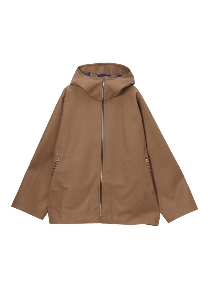 SOFIE D&#039;HOORE _ Hooded Jacket With Zip And Side Pockets Camel