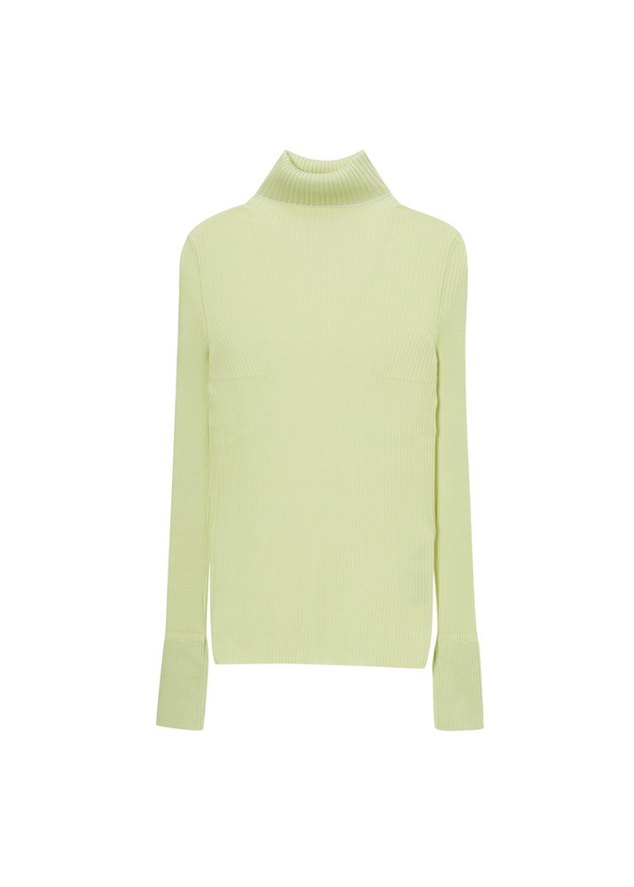 MRZ _ Knitted Costa Dolcevita Turtleneck Knit Top Lime