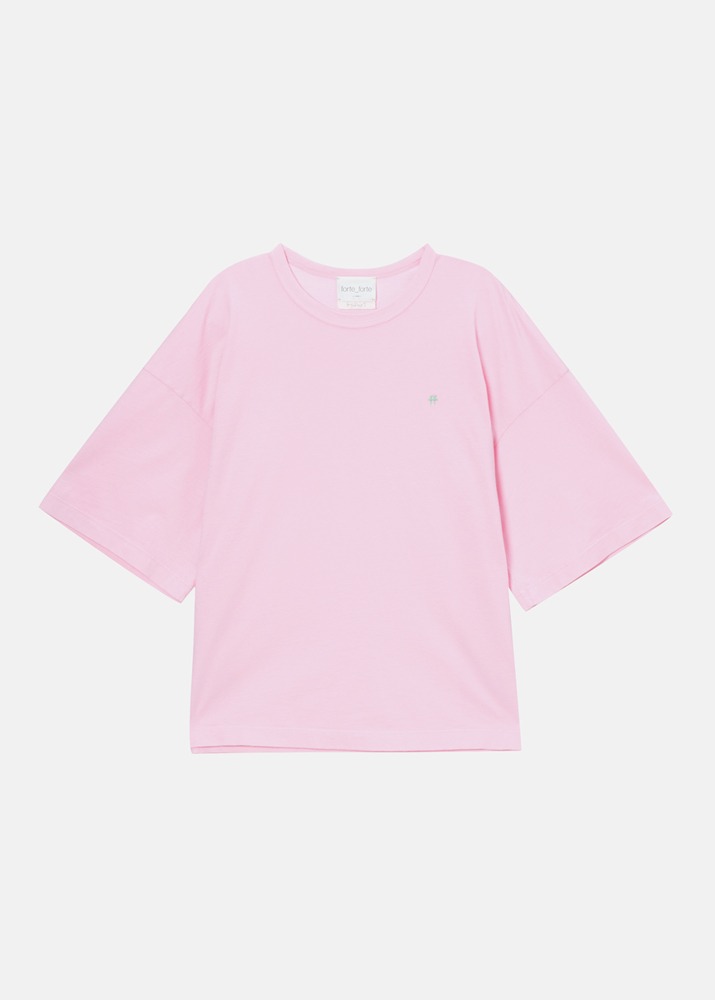 FORTE FORTE _ Organic Cotton Jersey Oversized T-shirt Pink