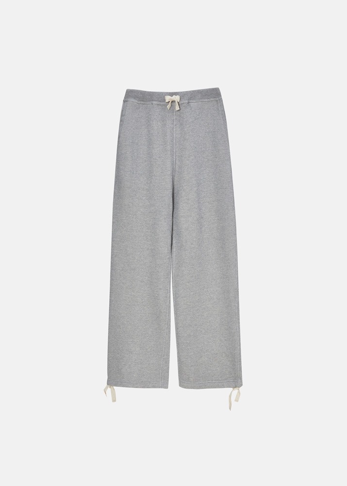 SOFIE D&#039;HOORE _ Long Trousers With Waist Elastic And Drawstring_Knit Grey