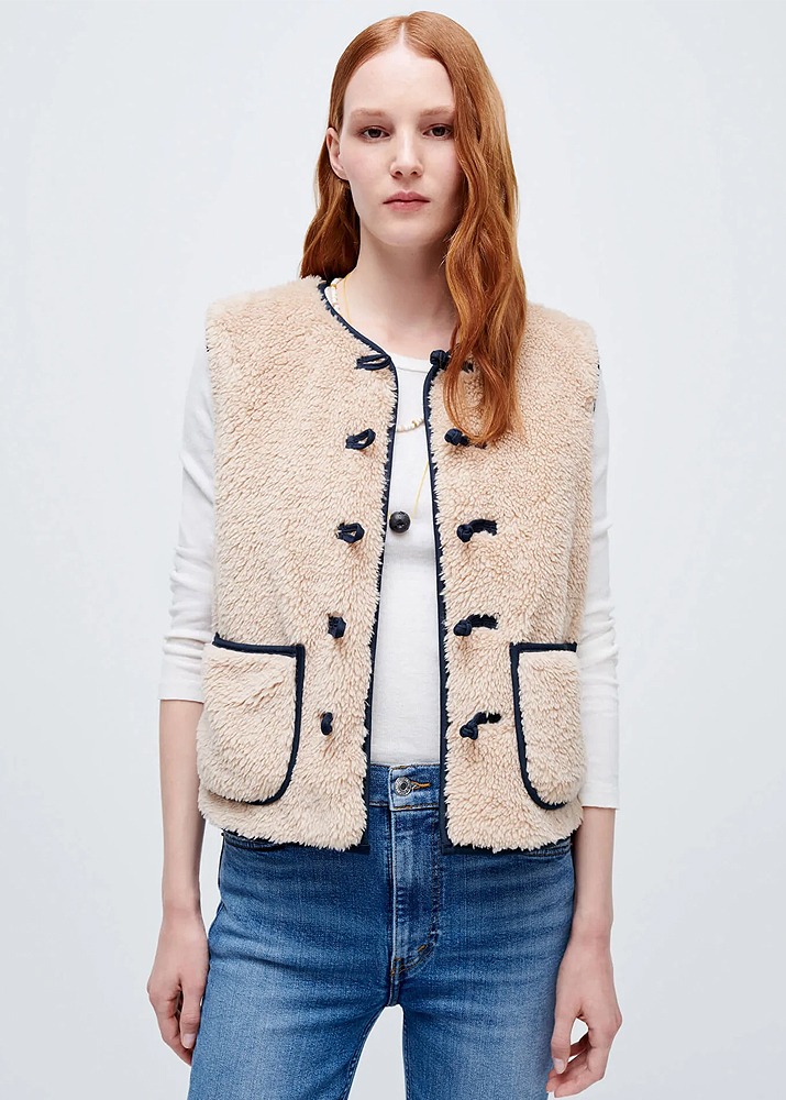 RE/DONE _ Knot Front Sherpa Vest